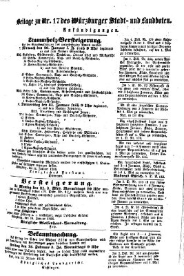 Würzburger Stadt- und Landbote Samstag 19. Januar 1856