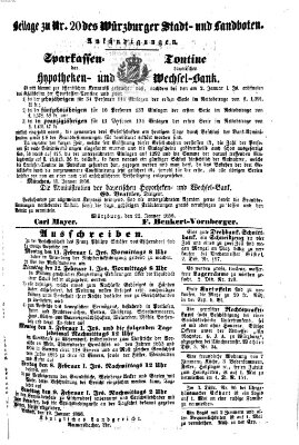 Würzburger Stadt- und Landbote Mittwoch 23. Januar 1856