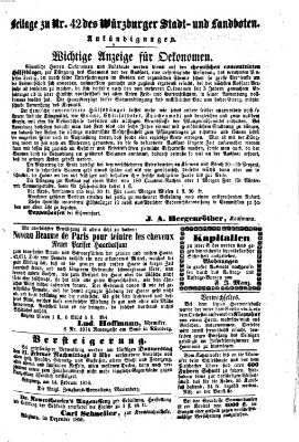 Würzburger Stadt- und Landbote Montag 18. Februar 1856