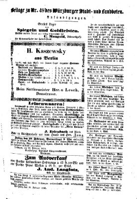 Würzburger Stadt- und Landbote Dienstag 26. Februar 1856