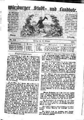 Würzburger Stadt- und Landbote Freitag 29. Februar 1856