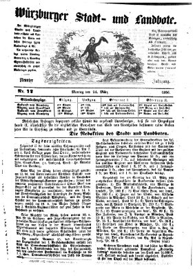 Würzburger Stadt- und Landbote Montag 24. März 1856