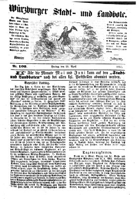 Würzburger Stadt- und Landbote Freitag 25. April 1856