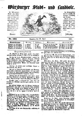 Würzburger Stadt- und Landbote Samstag 26. April 1856