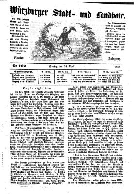 Würzburger Stadt- und Landbote Montag 28. April 1856