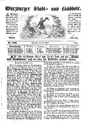 Würzburger Stadt- und Landbote Dienstag 29. April 1856