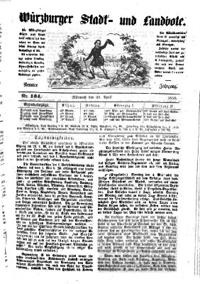 Würzburger Stadt- und Landbote Mittwoch 30. April 1856