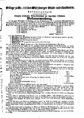 Würzburger Stadt- und Landbote Freitag 2. Mai 1856