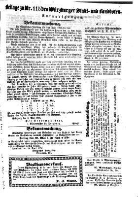 Würzburger Stadt- und Landbote Dienstag 13. Mai 1856