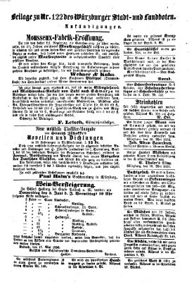 Würzburger Stadt- und Landbote Mittwoch 21. Mai 1856