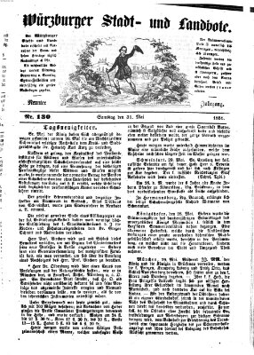 Würzburger Stadt- und Landbote Samstag 31. Mai 1856