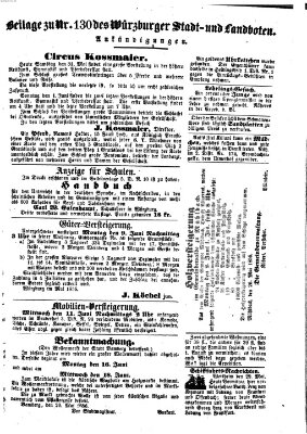 Würzburger Stadt- und Landbote Samstag 31. Mai 1856