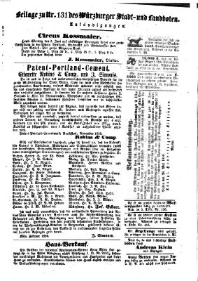 Würzburger Stadt- und Landbote Montag 2. Juni 1856