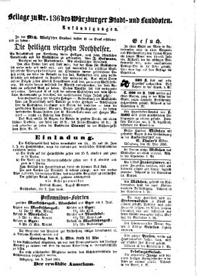 Würzburger Stadt- und Landbote Samstag 7. Juni 1856