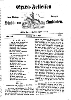 Würzburger Stadt- und Landbote Sonntag 13. April 1856