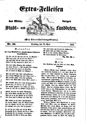 Würzburger Stadt- und Landbote Dienstag 22. April 1856