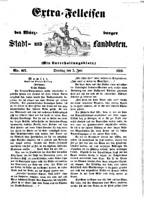 Würzburger Stadt- und Landbote Dienstag 3. Juni 1856