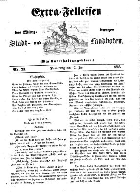 Würzburger Stadt- und Landbote Donnerstag 12. Juni 1856