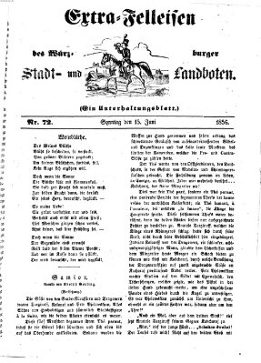 Würzburger Stadt- und Landbote Sonntag 15. Juni 1856