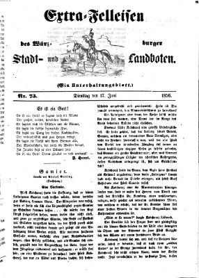 Würzburger Stadt- und Landbote Dienstag 17. Juni 1856