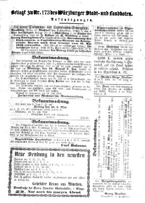 Würzburger Stadt- und Landbote Montag 21. Juli 1856