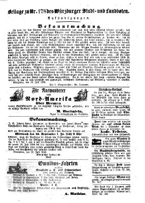 Würzburger Stadt- und Landbote Samstag 26. Juli 1856