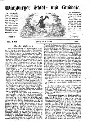 Würzburger Stadt- und Landbote Freitag 1. August 1856