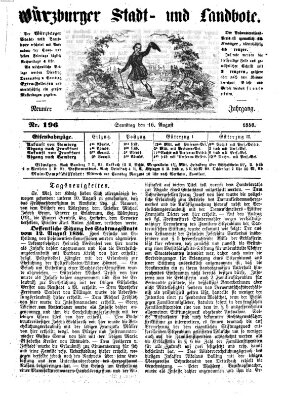 Würzburger Stadt- und Landbote Samstag 16. August 1856