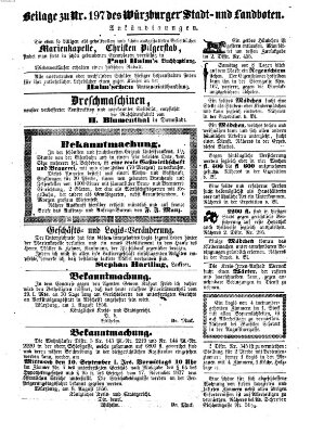 Würzburger Stadt- und Landbote Montag 18. August 1856