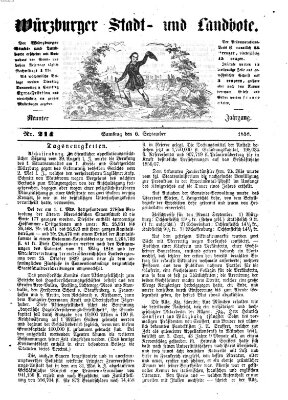 Würzburger Stadt- und Landbote Samstag 6. September 1856