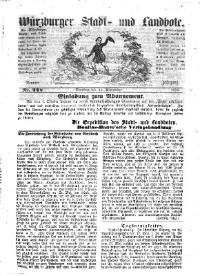 Würzburger Stadt- und Landbote Dienstag 23. September 1856