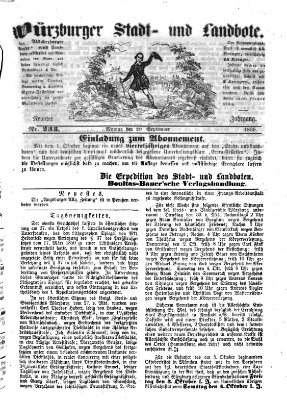 Würzburger Stadt- und Landbote Montag 29. September 1856