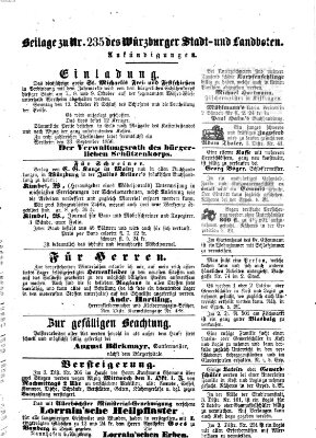 Würzburger Stadt- und Landbote Mittwoch 1. Oktober 1856