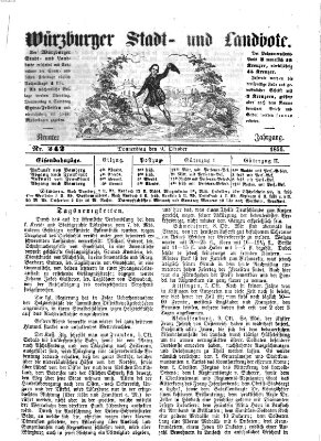 Würzburger Stadt- und Landbote Donnerstag 9. Oktober 1856