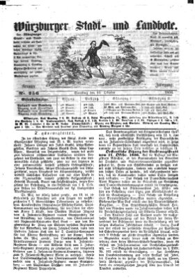 Würzburger Stadt- und Landbote Samstag 25. Oktober 1856