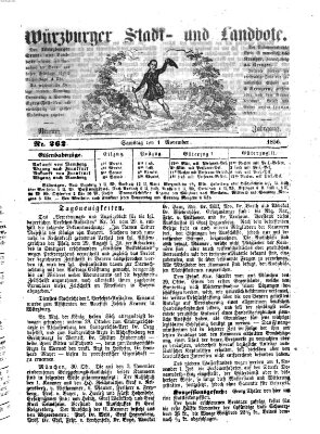 Würzburger Stadt- und Landbote Samstag 1. November 1856