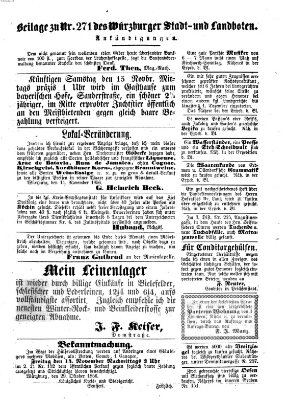 Würzburger Stadt- und Landbote Mittwoch 12. November 1856