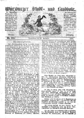 Würzburger Stadt- und Landbote Donnerstag 20. November 1856