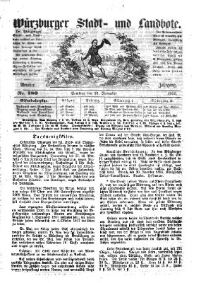 Würzburger Stadt- und Landbote Samstag 22. November 1856