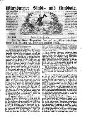Würzburger Stadt- und Landbote Montag 24. November 1856