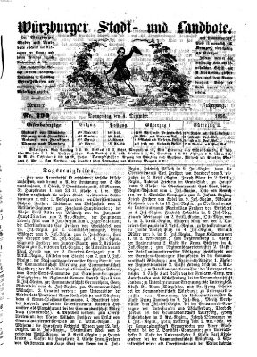 Würzburger Stadt- und Landbote Donnerstag 4. Dezember 1856