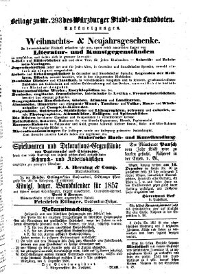 Würzburger Stadt- und Landbote Montag 8. Dezember 1856