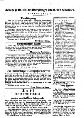 Würzburger Stadt- und Landbote Samstag 27. Dezember 1856