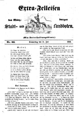 Würzburger Stadt- und Landbote Donnerstag 31. Juli 1856