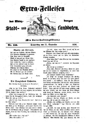 Würzburger Stadt- und Landbote Donnerstag 25. September 1856