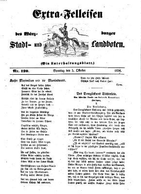 Würzburger Stadt- und Landbote Sonntag 5. Oktober 1856