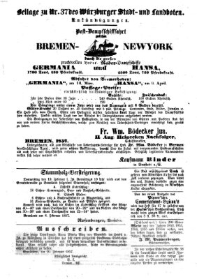 Würzburger Stadt- und Landbote Donnerstag 12. Februar 1857