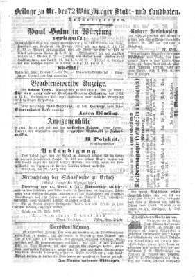 Würzburger Stadt- und Landbote Mittwoch 25. März 1857