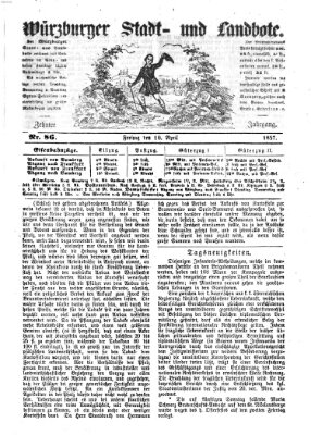 Würzburger Stadt- und Landbote Freitag 10. April 1857