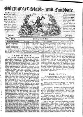 Würzburger Stadt- und Landbote Samstag 30. Mai 1857